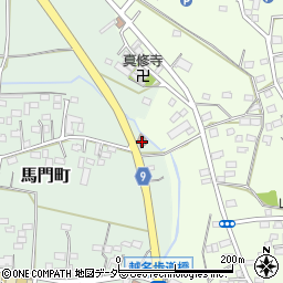 佐野馬門郵便局周辺の地図