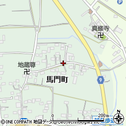栃木県佐野市馬門町周辺の地図