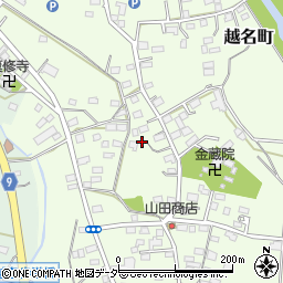 栃木県佐野市越名町790周辺の地図