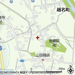 栃木県佐野市越名町791周辺の地図