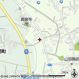 栃木県佐野市越名町268周辺の地図