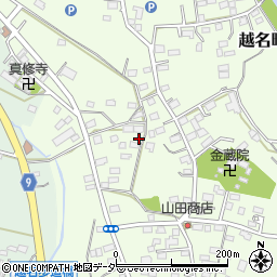 栃木県佐野市越名町817周辺の地図