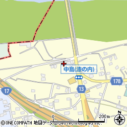 群馬県藤岡市中島520周辺の地図