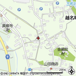栃木県佐野市越名町818周辺の地図