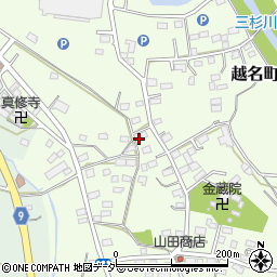栃木県佐野市越名町820-2周辺の地図