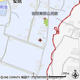 茨城県笠間市安居1176周辺の地図