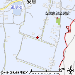 茨城県笠間市安居1225周辺の地図