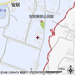 茨城県笠間市安居1171周辺の地図