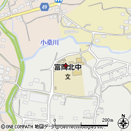 富岡市立北中学校周辺の地図