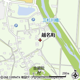 栃木県佐野市越名町842周辺の地図