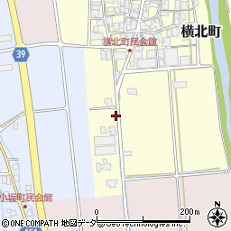 石川県加賀市横北町イ周辺の地図
