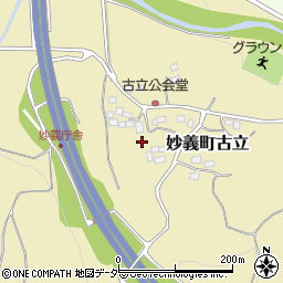 群馬県富岡市妙義町古立周辺の地図