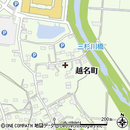 栃木県佐野市越名町833周辺の地図