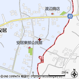 茨城県笠間市安居1129周辺の地図