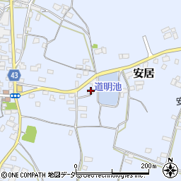 茨城県笠間市安居1255周辺の地図
