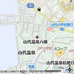 石川県加賀市山代温泉（八幡）周辺の地図
