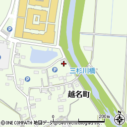 栃木県佐野市越名町852-1周辺の地図