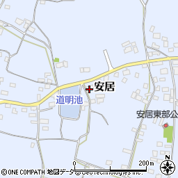 茨城県笠間市安居1247周辺の地図