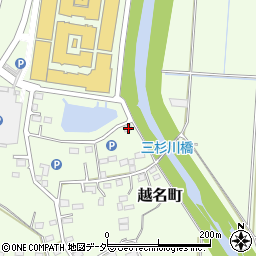 栃木県佐野市越名町853周辺の地図
