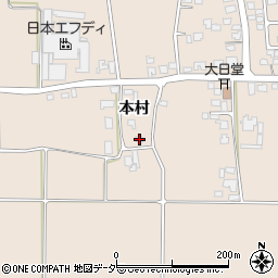 長野県安曇野市豊科本村1939-4周辺の地図