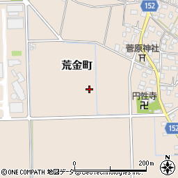 栃木県足利市荒金町周辺の地図