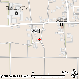 長野県安曇野市豊科本村1939-1周辺の地図
