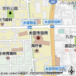群馬県太田市周辺の地図