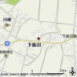 下飯沼公民館周辺の地図