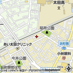 群馬県太田市浜町58-32周辺の地図