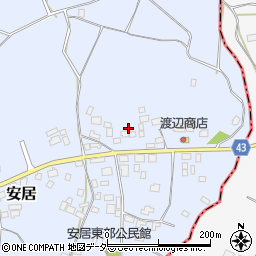 茨城県笠間市安居987周辺の地図