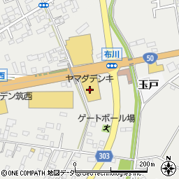 ヤマダデンキヤマダアウトレット筑西店周辺の地図