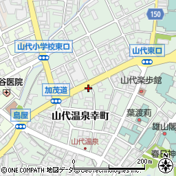 石川県加賀市山代温泉幸町25-1周辺の地図