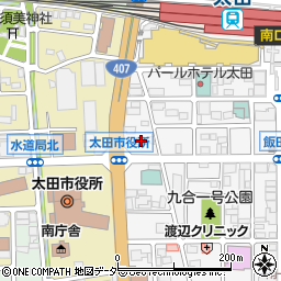 セブンイレブン太田市役所前店周辺の地図