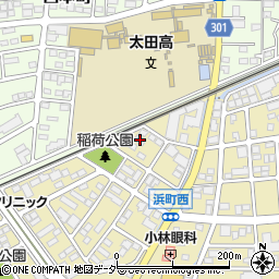 群馬県太田市浜町56-10周辺の地図