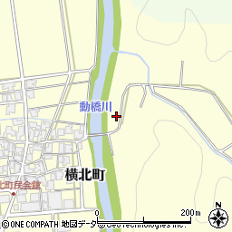 石川県加賀市横北町リ周辺の地図