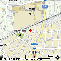 群馬県太田市浜町56-17周辺の地図