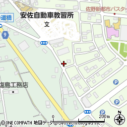 栃木県佐野市越名町1242周辺の地図