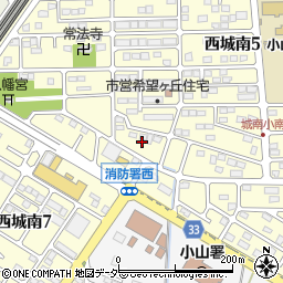 栃木県小山市西城南5丁目36周辺の地図