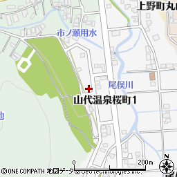 石川県加賀市山代温泉桜町1丁目43周辺の地図