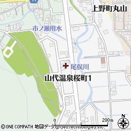 石川県加賀市山代温泉桜町1丁目周辺の地図
