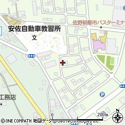 栃木県佐野市越名町2068-8周辺の地図