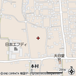 長野県安曇野市豊科本村周辺の地図