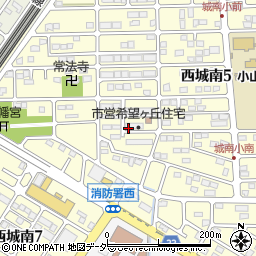 栃木県小山市西城南5丁目27周辺の地図
