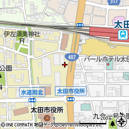 桐生信用金庫中央支店ローンセンター周辺の地図