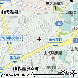 石川県加賀市山代温泉神明町周辺の地図