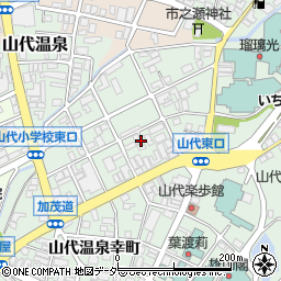 石川県加賀市山代温泉（神明町）周辺の地図
