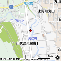 石川県加賀市山代温泉桜町1丁目72周辺の地図