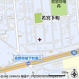 栃木県佐野市若宮下町12-6周辺の地図