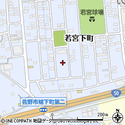 栃木県佐野市若宮下町12周辺の地図