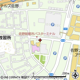 栃木県佐野市越名町75周辺の地図